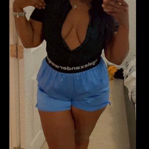 Alexander wang satin shorts
